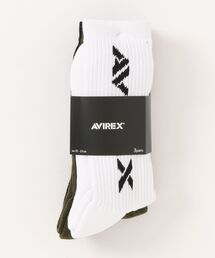 JUGLANS | 【AVIREX】AX Standard Logo Jacquard 3P Socks / スタンダードロゴ ソックス 3足セット(ソックス/靴下)