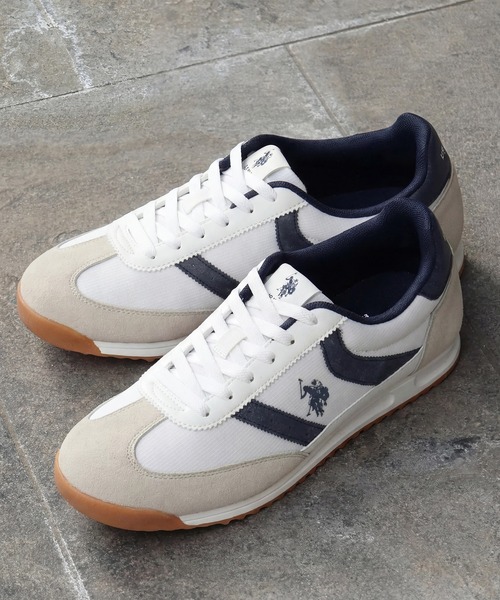 U.S. POLO ASSN.(ユーエスポロアッスン)の「【U.S. POLO ASSN./ユーエスポロアッスン】ワンポイント バイカラー Tトゥスニーカー MEN(スニーカー・メンズ・イエロー/ホワイト/ブルー/ブラック・27cm/25cm/25.5cm/26cm/26.5cm)」の2枚目の写真