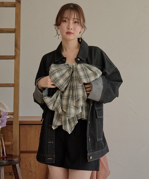 mideal（マイディール）の「double ribbon bustier / ダブルリボン