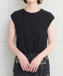 _小ドットパイル　フレンチTシャツ