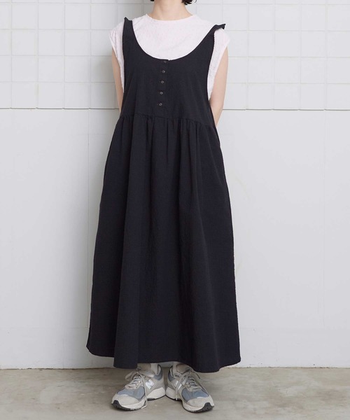 l'atelier du savon(アトリエドサボン)の「小ドットパイル フレンチTシャツ(Tシャツ/カットソー・レディース・ブラック/アイボリー/ピンク・FREE)」の16枚目の写真