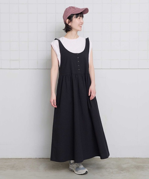 l'atelier du savon(アトリエドサボン)の「小ドットパイル フレンチTシャツ(Tシャツ/カットソー・レディース・ブラック/アイボリー/ピンク・FREE)」の21枚目の写真