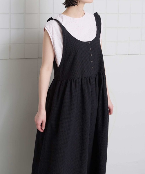 l'atelier du savon(アトリエドサボン)の「小ドットパイル フレンチTシャツ(Tシャツ/カットソー・レディース・ブラック/アイボリー/ピンク・FREE)」の22枚目の写真