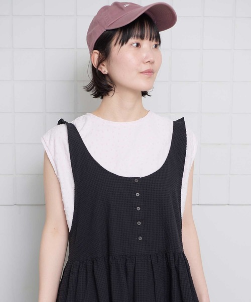 l'atelier du savon(アトリエドサボン)の「小ドットパイル フレンチTシャツ(Tシャツ/カットソー・レディース・ブラック/アイボリー/ピンク・FREE)」の14枚目の写真