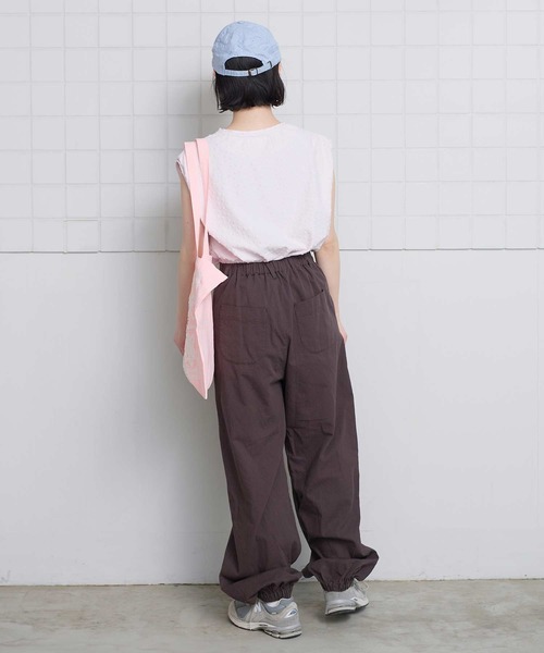 l'atelier du savon(アトリエドサボン)の「小ドットパイル フレンチTシャツ(Tシャツ/カットソー・レディース・ブラック/アイボリー/ピンク・FREE)」の9枚目の写真