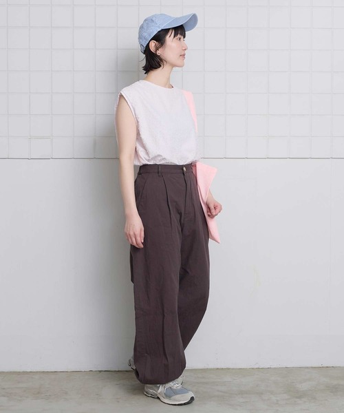 l'atelier du savon(アトリエドサボン)の「小ドットパイル フレンチTシャツ(Tシャツ/カットソー・レディース・ブラック/アイボリー/ピンク・FREE)」の11枚目の写真