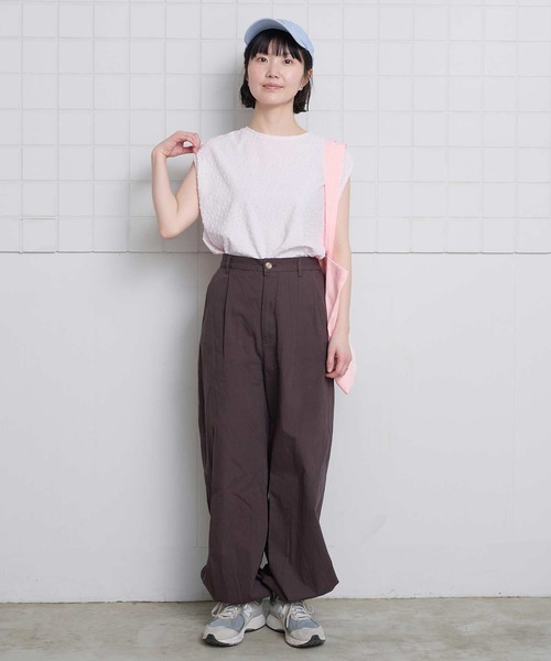 l'atelier du savon(アトリエドサボン)の「小ドットパイル フレンチTシャツ(Tシャツ/カットソー・レディース・ブラック/アイボリー/ピンク・FREE)」の12枚目の写真