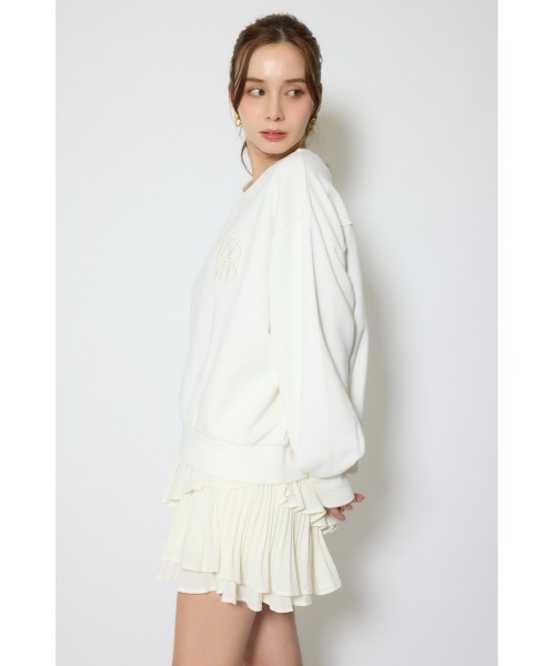 rienda(リエンダ)の「バックレースアップスウェットトップス 春服(スウェット・レディース・杢グレー/パープル/ホワイト・FREE)」の5枚目の写真