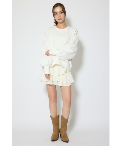 rienda(リエンダ)の「バックレースアップスウェットトップス 春服(スウェット・レディース・杢グレー/パープル/ホワイト・FREE)」の7枚目の写真