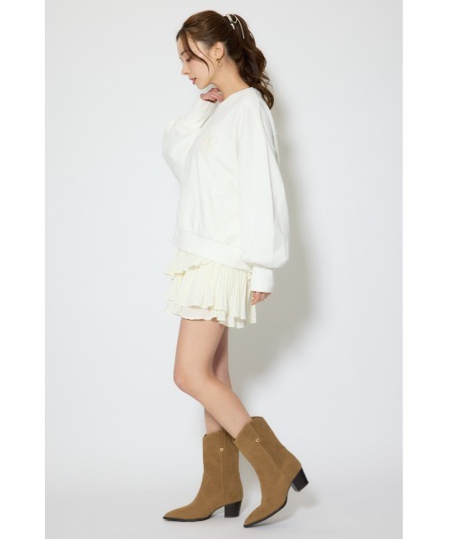rienda(リエンダ)の「バックレースアップスウェットトップス 春服(スウェット・レディース・杢グレー/パープル/ホワイト・FREE)」の8枚目の写真