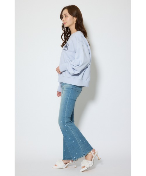 rienda(リエンダ)の「バックレースアップスウェットトップス 春服(スウェット・レディース・杢グレー/パープル/ホワイト・FREE)」の9枚目の写真