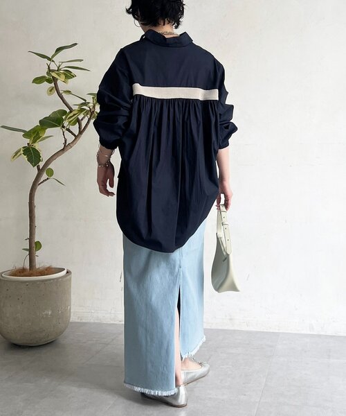 un dix cors（アンディコール）の「デニムタイトスカート（スカート・レディース・サックスブルー/インディゴブルー・FREE）」の12枚目の写真