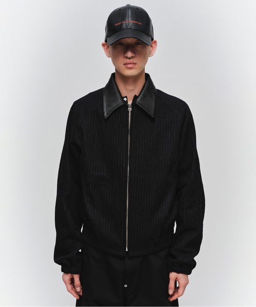 Jieda(ジエダ)の「LEATHER COLLAR SHORT JACKET(ブルゾン・メンズ・ブラック系/ブラウン系・2/1)」の1枚目の写真