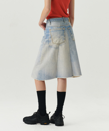 LEVAR（レバー）の「Digital-Print Pannel Skirt - Digital Denim（スカート）」
