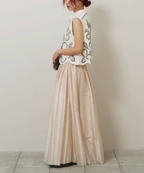 TODAYFUL（トゥデイフル）の「TODAYFUL　Cut Lace Twill Vest カットレースツイルベスト/12610430（ベスト・レディース・キナリ/ブラック・ONE SIZE）」の17枚目の写真