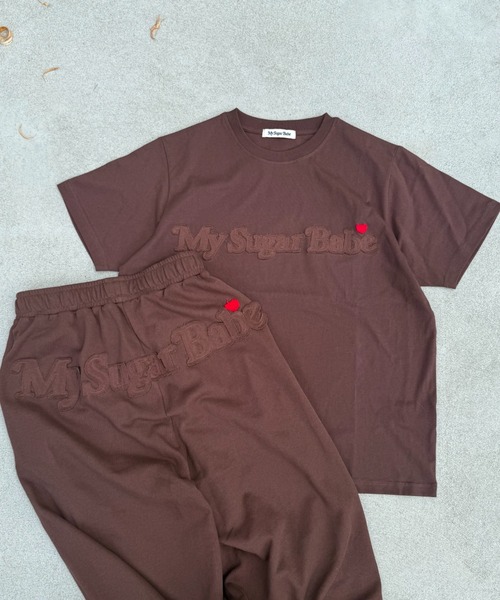 My sugar Babe（マイシュガーベイブ）の「msb wash applique set up（Tシャツ/カットソー・メンズ・ブラック/グレー/ブラウン/ブルー系・LARGE/MEDIUM/SMALL）」の3枚目の写真