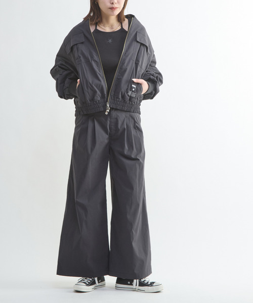 CONVERSE TOKYO(コンバーストウキョウ)の「MILITARY TUCK WIDE PANTS(その他パンツ・レディース・カーキ/ブラック・FREE)」の5枚目の写真