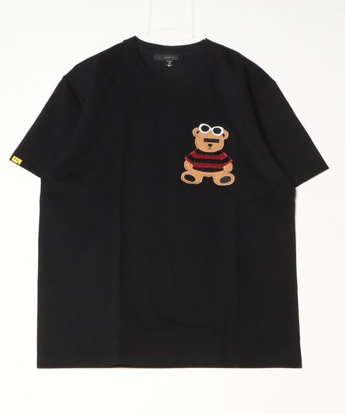 STUD MUFFIN(スタッドマフィン)の「STUD MUFFIN/スタッドマフィン/胸サガラスパンベアー SS Tシャツ(Tシャツ/カットソー・メンズ・ホワイト/ブラック・2/3/4)」の2枚目の写真