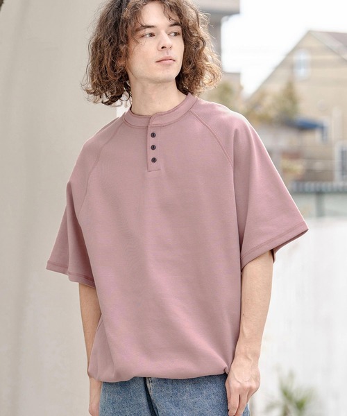 CAMBIO（カンビオ）の「mt10322- ヘンリーネックスピンドルカットソー（Tシャツ/カットソー・メンズ・ブルー/ブラック/ラベンダー/ホワイト・M/L/XL）」の5枚目の写真