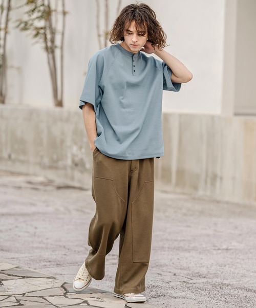 CAMBIO（カンビオ）の「mt10322- ヘンリーネックスピンドルカットソー（Tシャツ/カットソー・メンズ・ブルー/ブラック/ラベンダー/ホワイト・M/L/XL）」の11枚目の写真