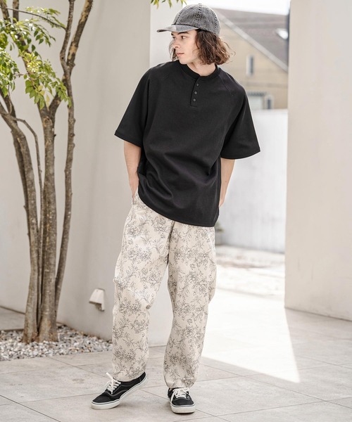 CAMBIO（カンビオ）の「mt10322- ヘンリーネックスピンドルカットソー（Tシャツ/カットソー・メンズ・ブルー/ブラック/ラベンダー/ホワイト・M/L/XL）」の16枚目の写真