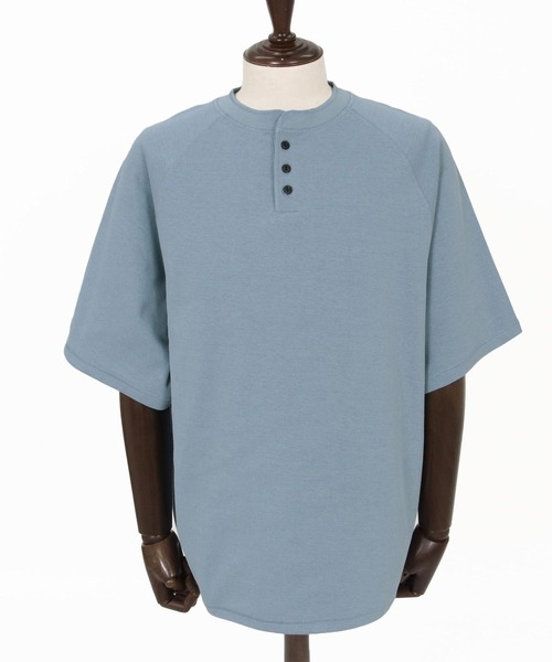 CAMBIO（カンビオ）の「mt10322- ヘンリーネックスピンドルカットソー（Tシャツ/カットソー・メンズ・ブルー/ブラック/ラベンダー/ホワイト・M/L/XL）」の21枚目の写真