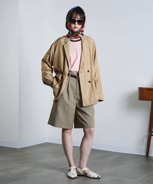 ROSE BUD(ローズバッド)の「(mici)DOUBLE BREAST TAILORED JACKET(その他アウター・レディース・ベージュ/ブラック・S/M)」の10枚目の写真