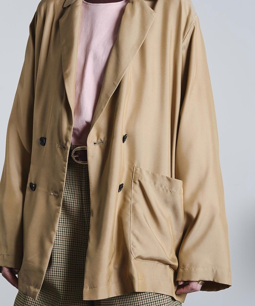 ROSE BUD(ローズバッド)の「(mici)DOUBLE BREAST TAILORED JACKET(その他アウター・レディース・ベージュ/ブラック・S/M)」の15枚目の写真