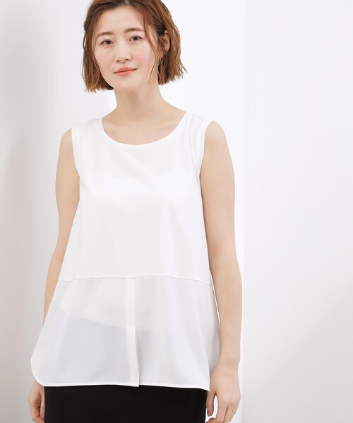 grove（グローブ）の「【貴島明日香さん着用】裾レイヤードタンクトップ（タンクトップ・レディース・オフホワイト/ホワイト系6/ブラック系3・01/02/03/04/05）」の4枚目の写真