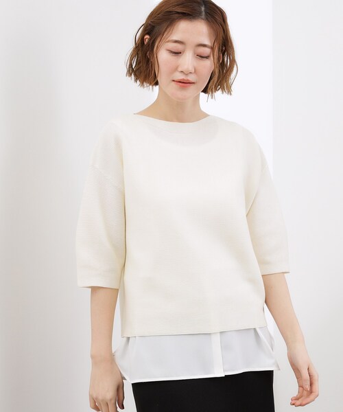 grove（グローブ）の「【貴島明日香さん着用】裾レイヤードタンクトップ（タンクトップ・レディース・オフホワイト/ホワイト系6/ブラック系3・01/02/03/04/05）」の5枚目の写真