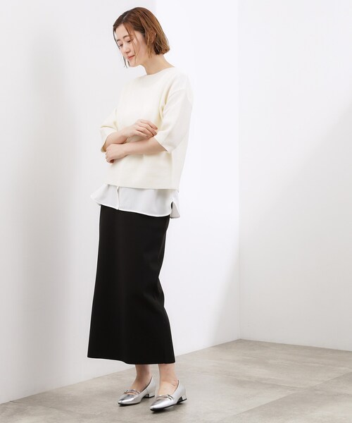 grove（グローブ）の「【貴島明日香さん着用】裾レイヤードタンクトップ（タンクトップ・レディース・オフホワイト/ホワイト系6/ブラック系3・01/02/03/04/05）」の6枚目の写真