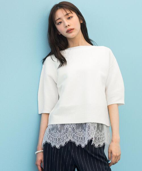 grove（グローブ）の「【貴島明日香さん着用】裾レイヤードタンクトップ（タンクトップ・レディース・オフホワイト/ホワイト系6/ブラック系3・01/02/03/04/05）」の8枚目の写真