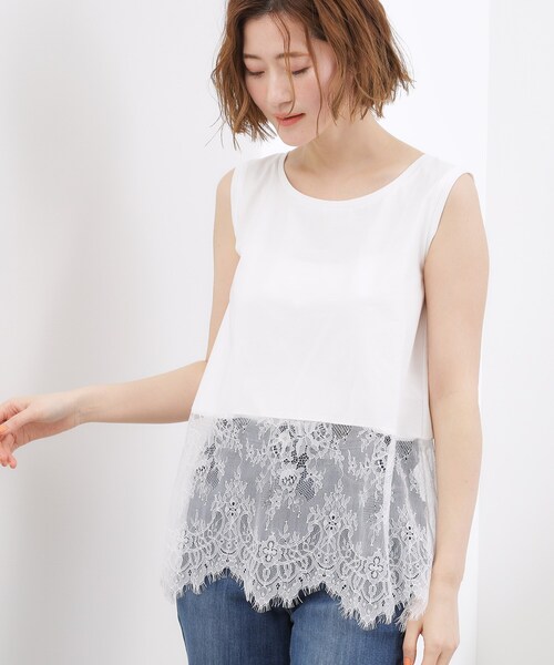 grove（グローブ）の「【貴島明日香さん着用】裾レイヤードタンクトップ（タンクトップ・レディース・オフホワイト/ホワイト系6/ブラック系3・01/02/03/04/05）」の10枚目の写真