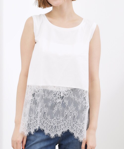 grove（グローブ）の「【貴島明日香さん着用】裾レイヤードタンクトップ（タンクトップ・レディース・オフホワイト/ホワイト系6/ブラック系3・01/02/03/04/05）」の19枚目の写真