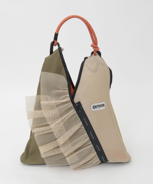 《WEB限定》【RISLEY×OUTDOOR(リズレイ×アウトドア)】トライアングルフリルバッグ