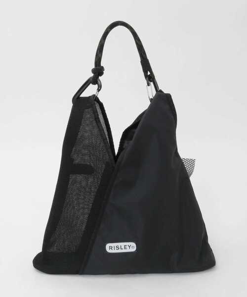 SOFFITTO(ソフィット)の「《WEB限定》【RISLEY×OUTDOOR(リズレイ×アウトドア)】トライアングルフリルバッグ(ショルダーバッグ・レディース・ベージュ/ブラック・FREE)」の4枚目の写真