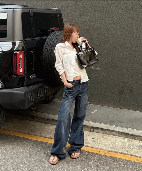 FILLINTHEBLANK(フィルインザブランク)の「Sunday Tote Bag (eyelet wide)(black)(トートバッグ・レディース・その他・FREE)」の8枚目の写真