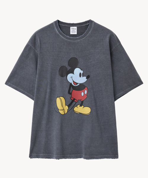 VTWO(ブイツー)の「ピグメントウォッシングクラシック_ミッキー_ティーシャツ (NAVY)(Tシャツ/カットソー・レディース・その他・MEDIUM/LARGE)」の1枚目の写真