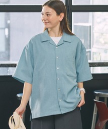 THE CRAFT CREW PRODUCTS | 【UNNOTICEシリーズ】＜セットアップ対応＞ドライタッチ テックリネン 半袖オープンカラーシャツ / UVカット・クイックドライ【THE CRAFT CREW PRODUCTS】(シャツ/ブラウス)