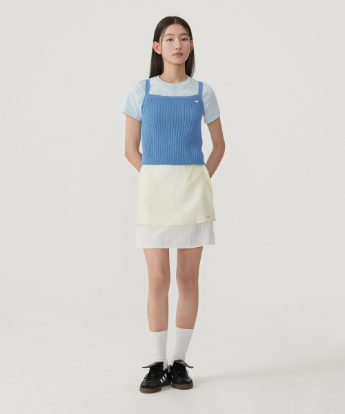 COVERNAT WOMAN(カバーナットウーマン)の「ウィメンズリブスリーブレスニット Blue(Tシャツ/カットソー・レディース・その他・WM/WS)」の4枚目の写真