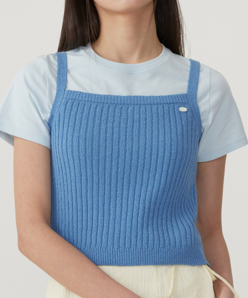 COVERNAT WOMAN(カバーナットウーマン)の「ウィメンズリブスリーブレスニット Blue(Tシャツ/カットソー・レディース・その他・WM/WS)」の7枚目の写真