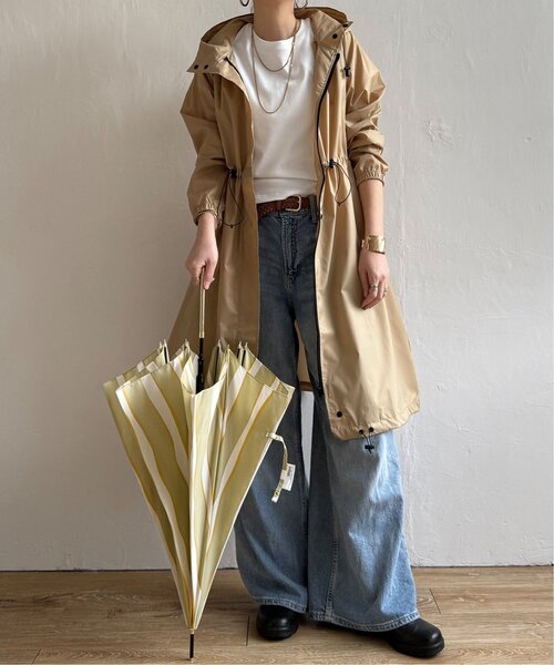 LBC（エルビーシー）の「レインロングモッズ（レインコート/ポンチョ・レディース・ベージュ/オリーブ・FREE）」の8枚目の写真