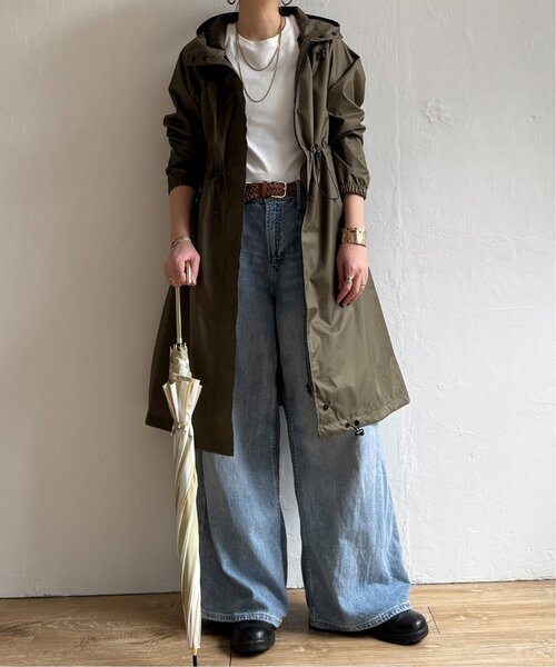 LBC（エルビーシー）の「レインロングモッズ（レインコート/ポンチョ・レディース・ベージュ/オリーブ・FREE）」の10枚目の写真