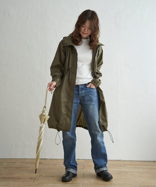 LBC（エルビーシー）の「レインロングモッズ（レインコート/ポンチョ・レディース・ベージュ/オリーブ・FREE）」の12枚目の写真