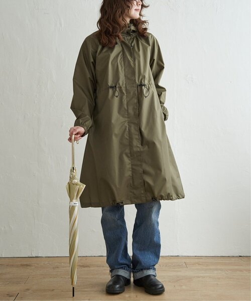 LBC（エルビーシー）の「レインロングモッズ（レインコート/ポンチョ・レディース・ベージュ/オリーブ・FREE）」の14枚目の写真