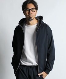 The DUFFER of ST.GEORGE（ザダファーオブセントジョージ）の「HIGH-TECH SEERSUCKER "COOLMAX" FIELD ZIP PARKA:クールマックス シアサッカー ジップアップパーカー   ライトアウター   セットアップ対応（ブルゾン）」