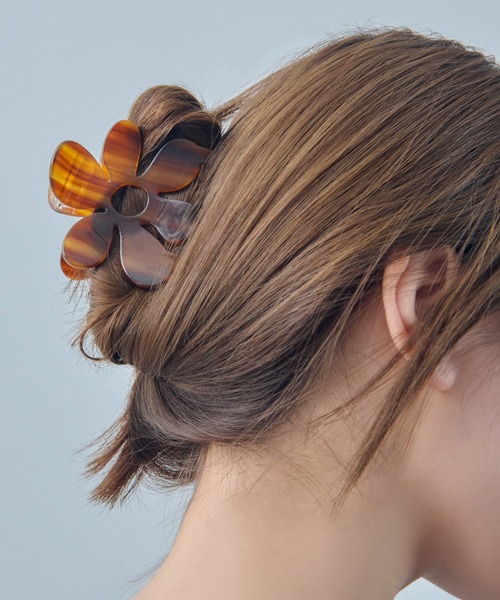 フラワー アセチ バンス クリップ（バレッタ/ヘアクリップ）｜GOLDY