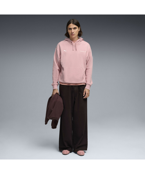 PUMA メンズジャケット Lサイズ ピンク/グレー PUMA プーマ メンズ ポルシェ レガシー SAU フーディ（パーカー