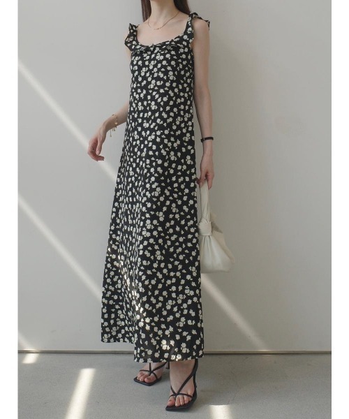 amel（エイメル）の「フリルカラーフラワープリントドレス（ワンピース・レディース・ブラック・FREE）」の13枚目の写真