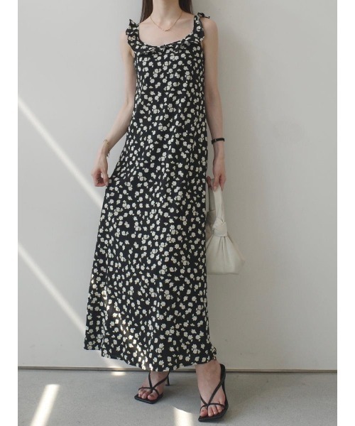 amel（エイメル）の「フリルカラーフラワープリントドレス（ワンピース・レディース・ブラック・FREE）」の18枚目の写真